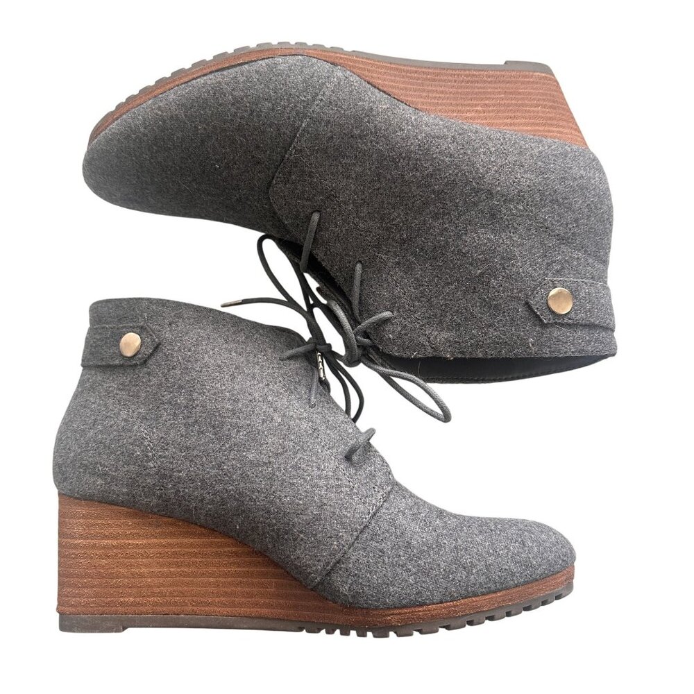 Dr. Scholl's Women's Create Wedge Bootie Shoes Mid Grey Size 7.5 - Picture 2 of 10